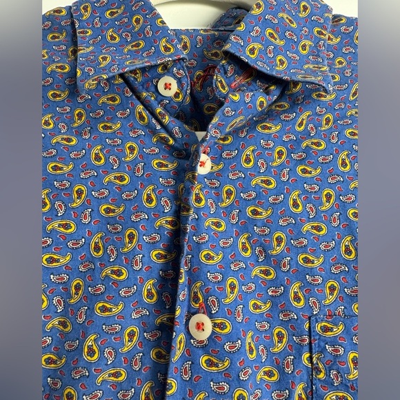 Alan Flusser Shirt Mens medium Paisley All Over Print Button Up Long Sleeve - Picture 4 of 8
